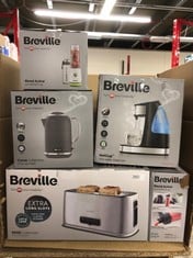 QUANTITY OF KITCHEN AND APPLIANCES TO INCLUDE BREVILLE EDGE SILVER 4-SLICE TOASTER WITH EXTRA LONG SLOTS AND HIGH-LIFT | BRUSHED STAINLESS STEEL [VTR023].: LOCATION - D RACK