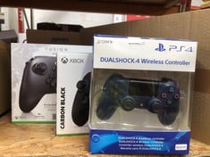 QUANTITY OF TECH & GAMING ITEMS TO INCLUDE SONY PLAYSTATION DUALSHOCK 4 CONTROLLER - MIDNIGHT BLUE: LOCATION - E RACK