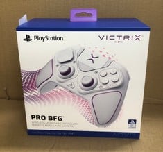 PDP VICTRIX PRO BFG WIRELESS GAMING CONTROLLER FOR PLAYSTATION 5 / PS5, PS4, PC, MODULAR GAMEPAD, REMAPPABLE BUTTONS, CUSTOMIZABLE TRIGGERS/PADDLES/D-PAD, PC APP WHITE.: LOCATION - E RACK