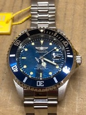 INVICTA AUTOMATIC WATCH BLUE DIAL STAINLESS STEEL STRAP: LOCATION - F RACK