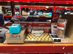 QUANTITY OF FOOD AND DRINK TO INCLUDE FERRERO ROCHER TRAY - SOME MAY BE PAST BEST BEFORE: LOCATION - F RACK