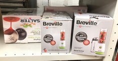 QUANTITY OF ITEMS TO INCLUDE BREVILLE BLEND ACTIVE PERSONAL BLENDER & SMOOTHIE MAKER | 350W | FAMILY PACK | 4 PORTABLE BLEND ACTIVE BOTTLES (300ML | 600ML) | LEAK PROOF LIDS | WHITE & GREEN [VBL252]: