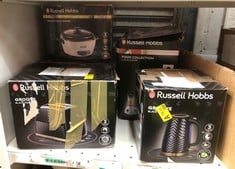 QUANTITY OF KITCHEN & APPLIANCES ITEMS TO INCLUDE RUSSELL HOBBS GROOVE ELECTRIC 1.7L CORDLESS KETTLE (FAST BOIL 3KW, BLACK TEXTURED PLASTIC WITH BRUSHED GOLD ACCENTS, REMOVABLE WASHABLE ANTI-SCALE FI