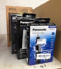 QUANTITY OF HEALTH & BEAUTY ITEMS TO INCLUDE PANASONIC ER-GN30 WET & DRY ELECTRIC FACIAL HAIR EAR AND NOSE HAIR TRIMMER FOR MEN, BATTERY-POWERED WITH 90 MIN OPERATION, BLACK: LOCATION - G RACK