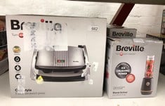 QUANTITY OF KITCHEN & APPLIANCES ITEMS TO INCLUDE BREVILLE SANDWICH/PANINI PRESS & TOASTIE MAKER | 3-SLICE | STAINLESS STEEL [VST025]: LOCATION - G RACK