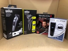 QUANTITY OF HEALTH & BEAUTY ITEMS TO INCLUDE REMINGTON QUICK CUT HAIR CLIPPERS (CORDLESS, 40-MINUTE USAGE, QUICK CHARGE, CURVE CUT BLADE TECHNOLOGY, CLEANER MORE EVEN CUT, GRADING, TAPERING & TRIMMIN