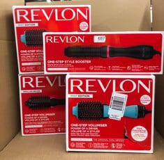 QUANTITY OF HEALTH & BEAUTY ITEMS TO INCLUDE REVLON ONE-STEP HAIR DRYER AND VOLUMISER - NEW MINT EDITION (ONE-STEP, 2-IN-1 STYLING TOOL, IONIC AND CERAMIC TECHNOLOGY, UNIQUE OVAL DESIGN, FOR MID TO L