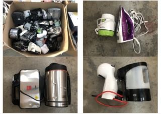 1 X PALLET OF ASSORTED KITCHEN ITEMS TO INCLUDE RUSSELL HOBBS 4 SLICE TOASTER: LOCATION - MIDDLE FLOOR(COLLECTION OR OPTIONAL DELIVERY AVAILABLE)