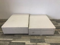 DOUBLE DIVAN IN LIGHT GREY FABRIC WITH DRAWERS RRP £419: LOCATION - MIDDLE FLOOR(COLLECTION OR OPTIONAL DELIVERY AVAILABLE)