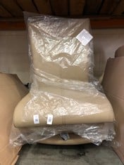 6 X TAN FEUX LEATHER DINING CHAIR TOPS: LOCATION - LEFT RACKS(COLLECTION OR OPTIONAL DELIVERY AVAILABLE)