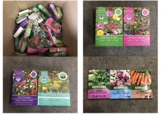 QUANTITY OF ASSORTED GARDEN SEEDS TO INCLUDE RAINBOW GARDEN SEEDS: LOCATION - LEFT RACKS(COLLECTION OR OPTIONAL DELIVERY AVAILABLE)