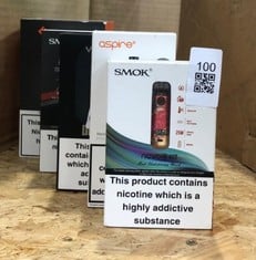 QUANTITY OF ASSORTED VAPES TO INCLUDE SMOK NOVO 4 KIT RRP £120 ID MAY BE REQUIRED - COLLECTION ONLY - LOCATION RIGHT RACK