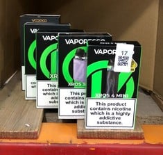 QUANTITY OF ASSORTED VAPES TO INCLUDE VAPORESSO XROS KIT RRP £130 ID MAY BE REQUIRED - COLLECTION ONLY - LOCATION RIGHT RACK