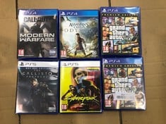 QUANTITY OF ASSORTED PLAYSTATION GAMES NOT INCLUDE CYBERPUNK ULTIMATE EDITION PS5 ID MAY BE REQUIRED - COLLECTION ONLY - LOCATION RIGHT RACK