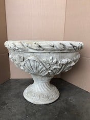 ACANTHUS URN - LARGE URN DECORATED WITH ACANTHUS LEAVES - COLLECTION ONLY - LOCATION FRONT FLOOR