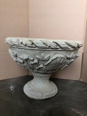 ACANTHUS URN - LARGE URN DECORATED WITH ACANTHUS LEAVES - COLLECTION ONLY - LOCATION FRONT FLOOR