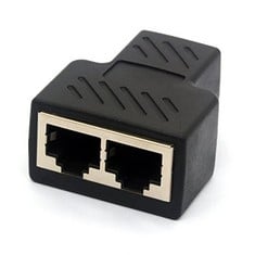 30 X HTGUOJI RJ45 SPLITTER CONNECTOR, RJ45 ADAPTER 1 TO 2 ETHERNET RJ45 COUPLER KEYSTONE CONNECT CAT7 CAT6 CAT5E FOR PC LAPTOP - TOTAL RRP £178: LOCATION - A RACK