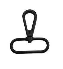 49 X WUUYCOKY BLACK 0.55" INNER DIAMETER OVAL RING MEDIUM FLAT BUCKLE LOBSTER CLASPS SWIVEL SNAP HOOKS PACK OF 10 - TOTAL RRP £285: LOCATION - A RACK