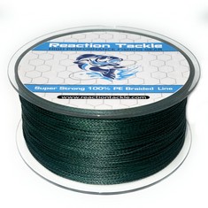 37 X REACTION TACKLE BRAIDED FISHING LINE MOSS GREEN 10LB 300YD - TOTAL RRP £385: LOCATION - A RACK