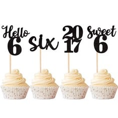 49 X XSSTARMI 24 PACK 70TH BIRTHDAY CUPCAKE TOPPERS SINCE 1953 NUMBER SEVENTY HELLO 70 YEARS OLD CUPCAKE PICKS SWEET 70 CAKE DECORATIONS FOR 70TH BIRTHDAY WEDDING ANNIVERSARY PARTY SUPPLIES BLACK - T