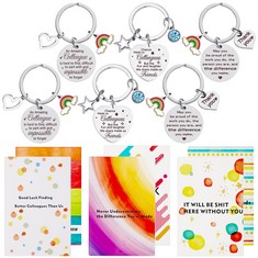 22 X STHG DONNA LEAVING GIFTS FOR COLLEAGUES, THANK YOU COLLEAGUES GIFT COWORKER GIFT PERFECT FOR WORK BESTIE FRIEND FRIENDSHIP GOING AWAY PRESENT FOR WOMEN,6 PCS KEYRINGS AND THANK YOU CARDS - TOTAL