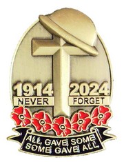 QUANTITY OF 1914 2024 100TH ANNIVERSARY PIN BADGE 2024 REMEMBRANCE BROOCH GIFTS DECORATIONS GIFTS MEMORABILIA - TOTAL RRP £473: LOCATION - B RACK