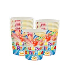 QUANTITY OF 16PCS 9TH BIRTHDAY PAPER CUPS,COLOURFUL KIDS 9TH BIRTHDAY TABLEWARE PARTY CUPS DISPOSABLE,HAPPY 9TH BIRTHDAY TABLE DECORATIONS CUP BIRTHDAY GIFTS FOR GIRLS,BOYS,KIDS 9TH BIRTHDAY PARTY DE