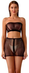 15 X BOMMI FAIRY WOMEN’S SEXY NAUGHTY SEE THROUGH HOLLOW-OUT LINGERIE FISHNET SET TUBE TOP WITH UNDERWEAR NIGHTWEAR GET RIPPED OFF (BLUE) - TOTAL RRP £225: LOCATION - B RACK