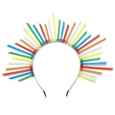 48 X FLAYEM CARNIVAL HAIRHOOP COLORFUL HALO HEADBAND RAINBOW HAIR HOOP PARTY FESTIVAL COSTUME HAIR ACCESSORIES FOR WOMEN AND GIRLS - TOTAL RRP £253: LOCATION - A RACK