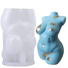 33 X FEMALE BODY CANDLE MOULD, 3D HALF TORSO CANDLE MOULD, RESIN CASTING HOMEMADE ART BODY MOULD, 3D SOY WAX MELTING RESIN MOULD FOR CHOCOLATE, ICE CUBE, SOAP, PLASTER STATUE DIY CRAFT HOMEMADE - TOT