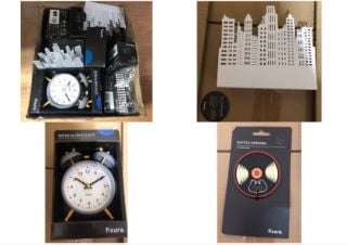 QUANTITY OF ASSORTED ITEMS TO INCLUDE RETO ALARM CLOCK TOTAL RRP £232 : LOCATION - A RACK