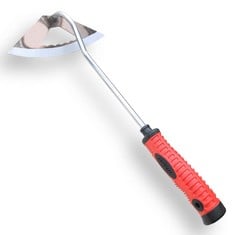 8 X SHANFEEK HOE GARDENING TOOLS HOLLOW HOE FOR WEEDING 38CM WEED REMOVAL TOOL FOR YARD WITH RUBBER NON-SLIP HANDLE(RED) - TOTAL RRP £120: LOCATION - C RACK