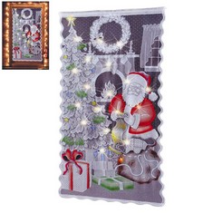 6 X AHAGUT LACE CURTAINS WINDOW CURTAIN WITH LED CHRISTMAS DECORATION SNOWMAN CURTAIN CURTAIN CHRISTMAS CURTAIN, 102X213 CM (WITH LIGHT) - TOTAL RRP £98: LOCATION - C RACK