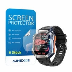 41 X MIHENCE SCREEN PROTECTOR COMPATIBLE WITH XELETU SMARTWATCH MEN'S 2.0 INCH FILM, TPU HD SCREEN PROTECTOR FOR KR80 2.0 INCH SMARTWATCH [PACK OF 6] - TOTAL RRP £279: LOCATION - C RACK