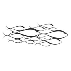 25 X F FITYLE METAL WALL SCULPTURE ART DECORATION, WALL MODERN ORNAMENT FOR HOME, LIVING ROOM, BEDROOM, POOL, INDOOR, 55CMX20CM - TOTAL RRP £259: LOCATION - C RACK