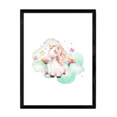 25 X POSTER WITH ILLUSTRATION OF ANIMAL. SHEET WITH CHILDREN'S ANIMAL PICTURES. UNICORN AND RAINBOW. A3 SIZE UNFRAMED - TOTAL RRP £300: LOCATION - C RACK