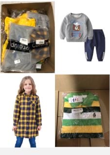 QUANTITY OF ASSORTED ITEMS TO INCLUDE CORALUP TODDLER BOYS GIRLS STEGOSAUR LONG SLEEVE COTTON CLOTHING SETS 5-6 YEARS: LOCATION - A RACK