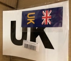 QUANTITY OF ITEMS TO INCLUDE FOX·BUNNY UK CAR STICKERS FOR EUROPE, UK CAR STICKERS 1PCS AND 2PCS UK CAR NUMBER PLATE STICKERS, SUITABLE FOR ALL VEHICLES (SELF-ADHESIVE CAR STICKERS) - TOTAL RRP £224: