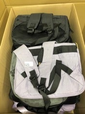 QUANTITY OF ASSORTED ITEMS TO INCLUDE MATEIN BLACK BACKPACK: LOCATION - E RACK