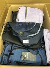 QUANTITY OF ASSORTED ITEMS TO INCLUDE MATEIN BLACK TRAVELING  BACKPACK: LOCATION - E RACK