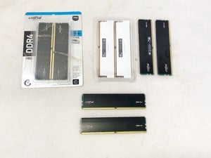 8X COMPUTER RAM STICKS TO INCLUDE  TO INCLUDE CRUCIAL DDR5 PRO 2X16GB DDR5 6000MHZ.: LOCATION - E