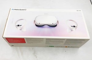 META QUEST 2 128GB VR HEADSET: MODEL NO KW49CM: LOCATION - F