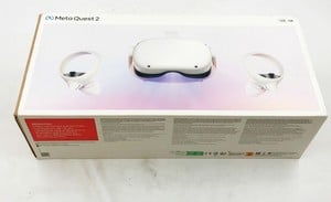 META QUEST 2 128GB VR HEADSET: MODEL NO KW49CM: LOCATION - F