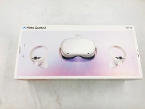 META QUEST 2 128GB VR HEADSET: MODEL NO KW49CM: LOCATION - F