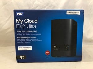 WD 4TB MY CLOUD EX2 ULTRA, 2 BAY NETWORK ATTACHED STORAGE: MODEL NO WDBVBZ0040JCH-20: LOCATION - A