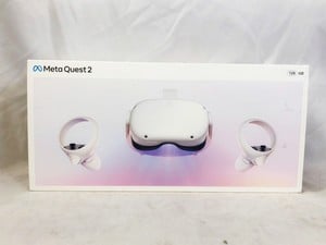 META QUEST 2 128GB VR HEADSET: MODEL NO KW49CM: LOCATION - F