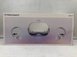 META QUEST 2 128GB VR HEADSET: MODEL NO KW49CM: LOCATION - F