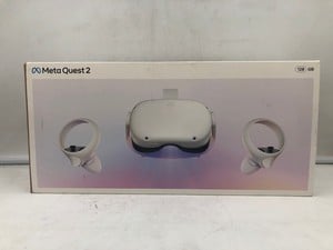 META QUEST 2 128GB VR HEADSET: MODEL NO KW49CM: LOCATION - F