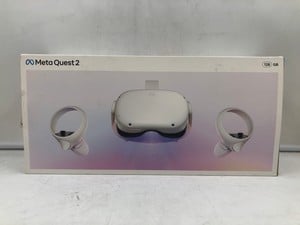 META QUEST 2 128GB VR HEADSET: MODEL NO KW49CM: LOCATION - G