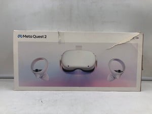 META QUEST 2 128GB VR HEADSET: MODEL NO KW49CM: LOCATION - G